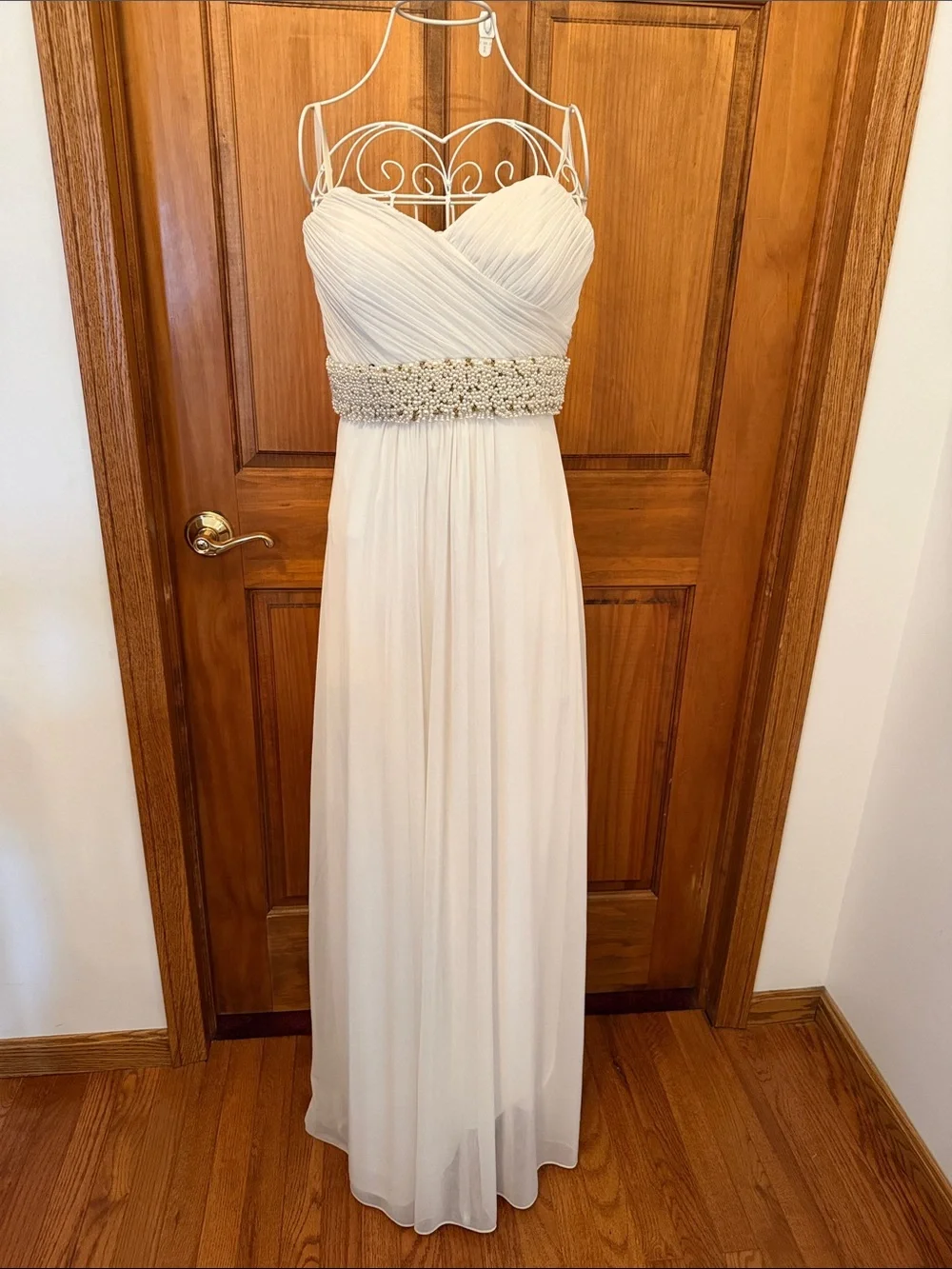 NWT Cach’e Elegant Beaded Waist Evening Dress fully-lined size 2